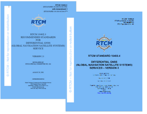 Differential GNSS package - both current RTCM standards 10402.3 with amendment and 10403.4 with amendment.