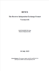 _RINEX: The Receiver Independent Exchange Format Version RINEX 4.01, 10 July 2023